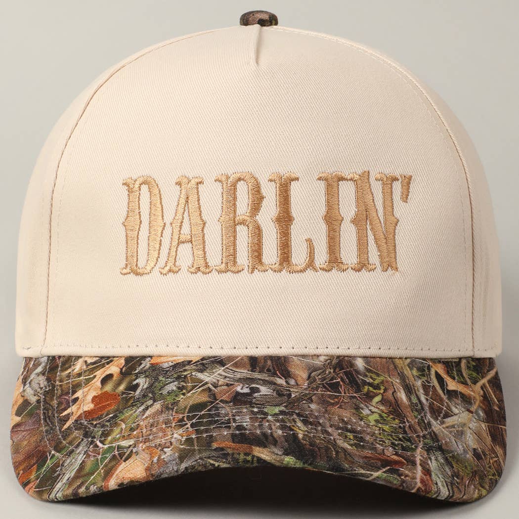 Camouflage DARLIN' Embroidery Trucker Hat