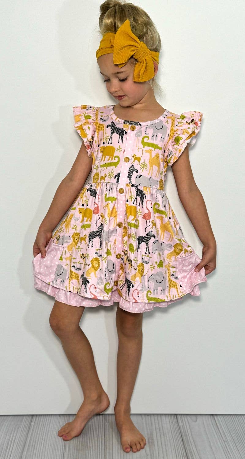 Pink Zoo Girls Dress