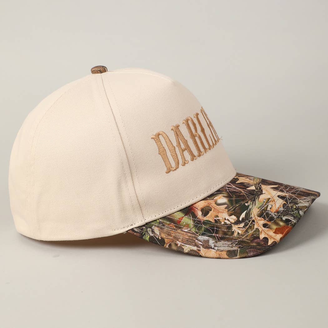 Camouflage DARLIN' Embroidery Trucker Hat